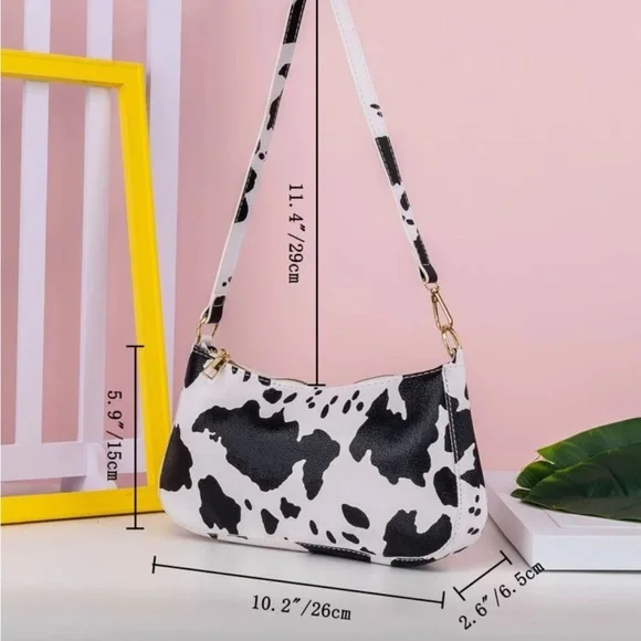 Cow Pattern Shoulder Bag - Picture 3 of 4